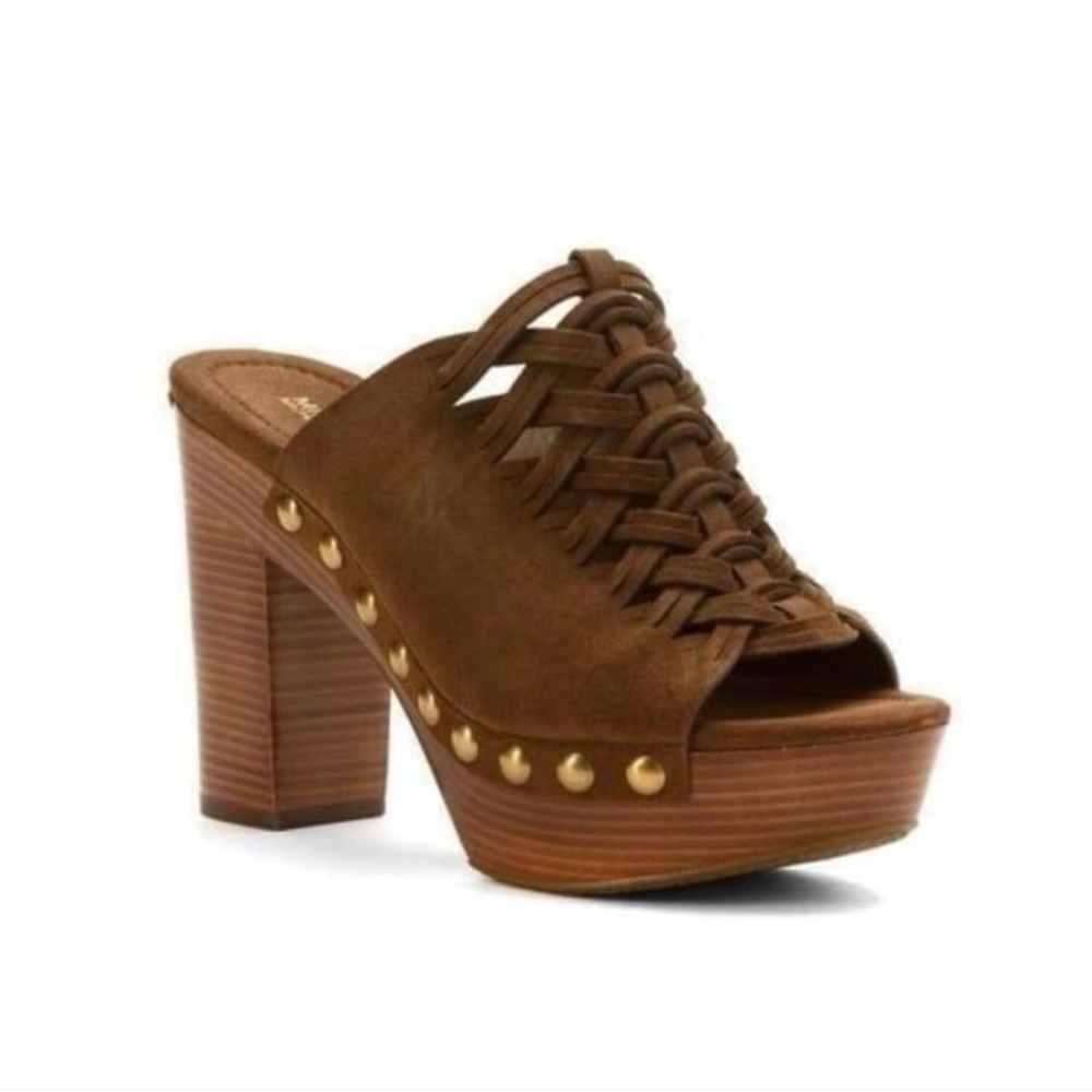 Michael Kors Woven Platform Mule Sandal - Brown